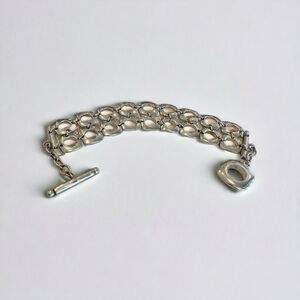 Tiffany & Co Double Row Cushion Square Link Bracelet 7 inches 925